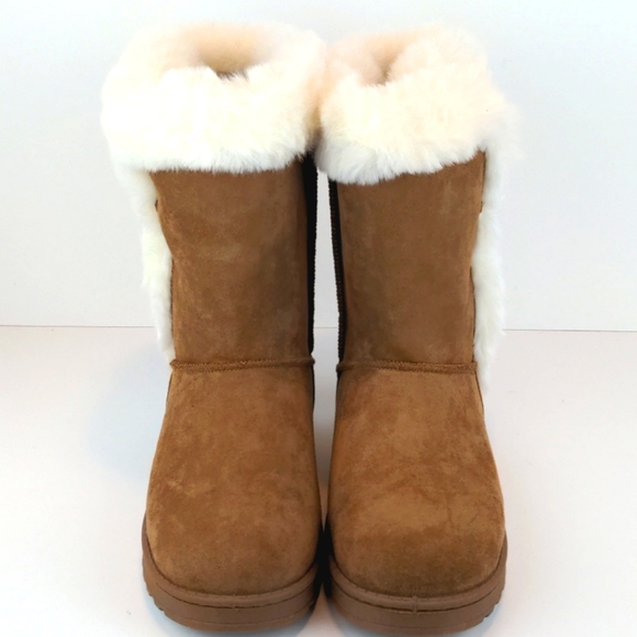 Faux Fur Boots Chestnut Brown - Picture 2 of 8